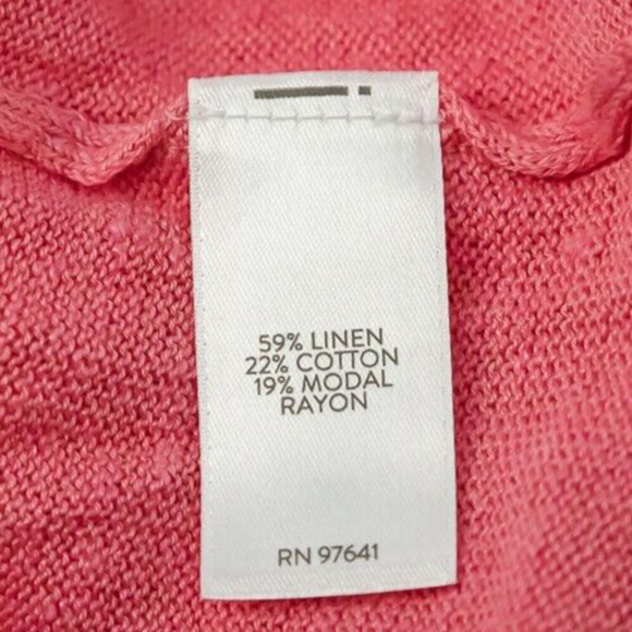 J. Jill Size XL Pink Caroline Boat Neck Long Sleeve Linen Cotton Blend Sweater - Picture 5 of 7